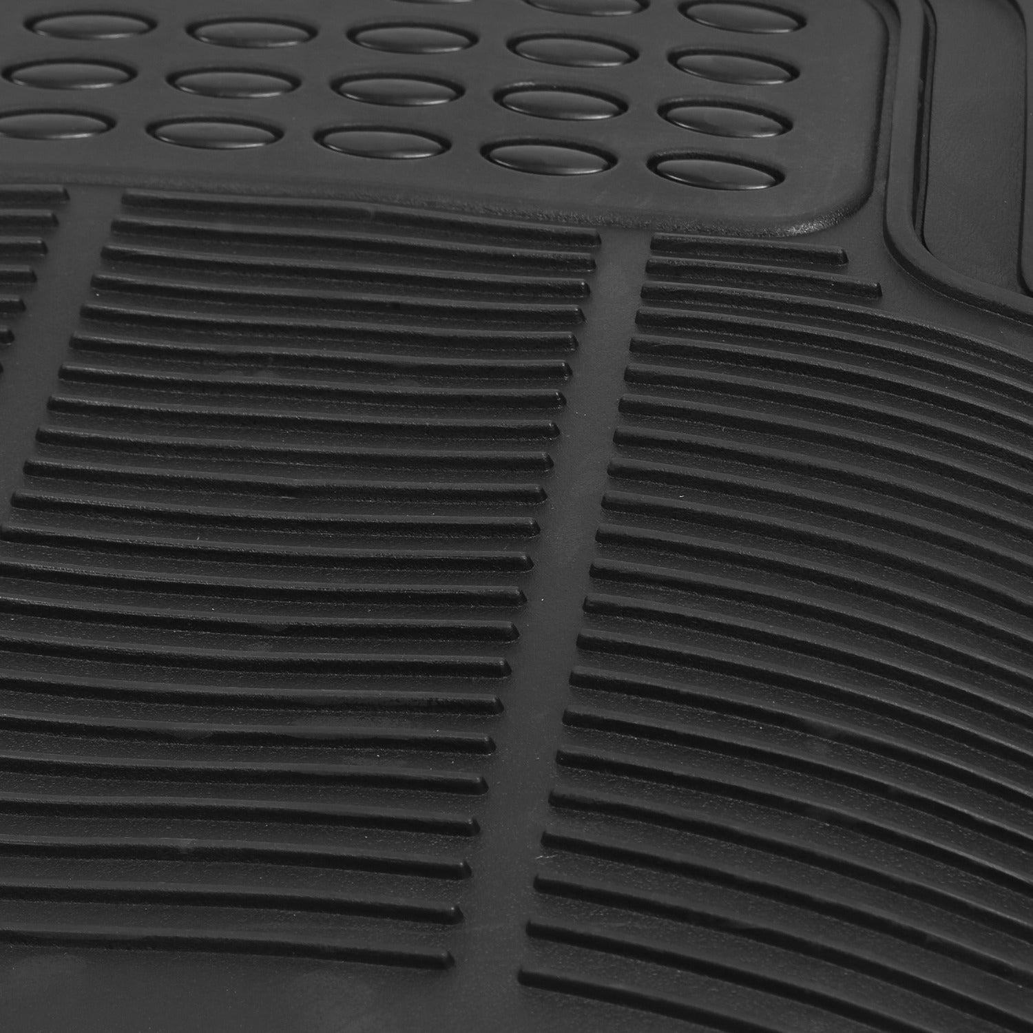 Set Of 3Pcs Automotive Floor Mats Set Front Rear PVC Rubber Floor Mats Heavy Duty Drive Vehicle Car Mats With Trimmable Design Fit Most Cars SUVs Trucks
