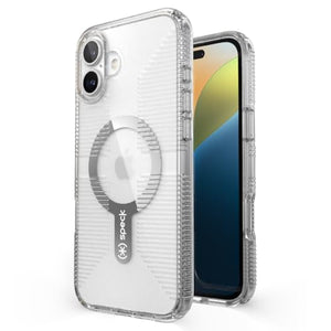 Speck Clear iPhone 16 Plus Case - Slim Phone Case iPhone 16 Plus - iPhone 16 Plus Phone Case - MagSafe - GemShell - Crystal Clear