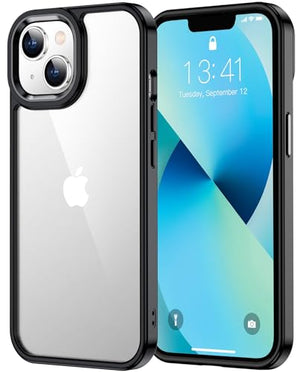 SPIDERCASE Deigned for iPhone 13 Case/iPhone 14 Case,[Not Yellowing] [Military Grade Protection] Slim Shockproof Phone Cases