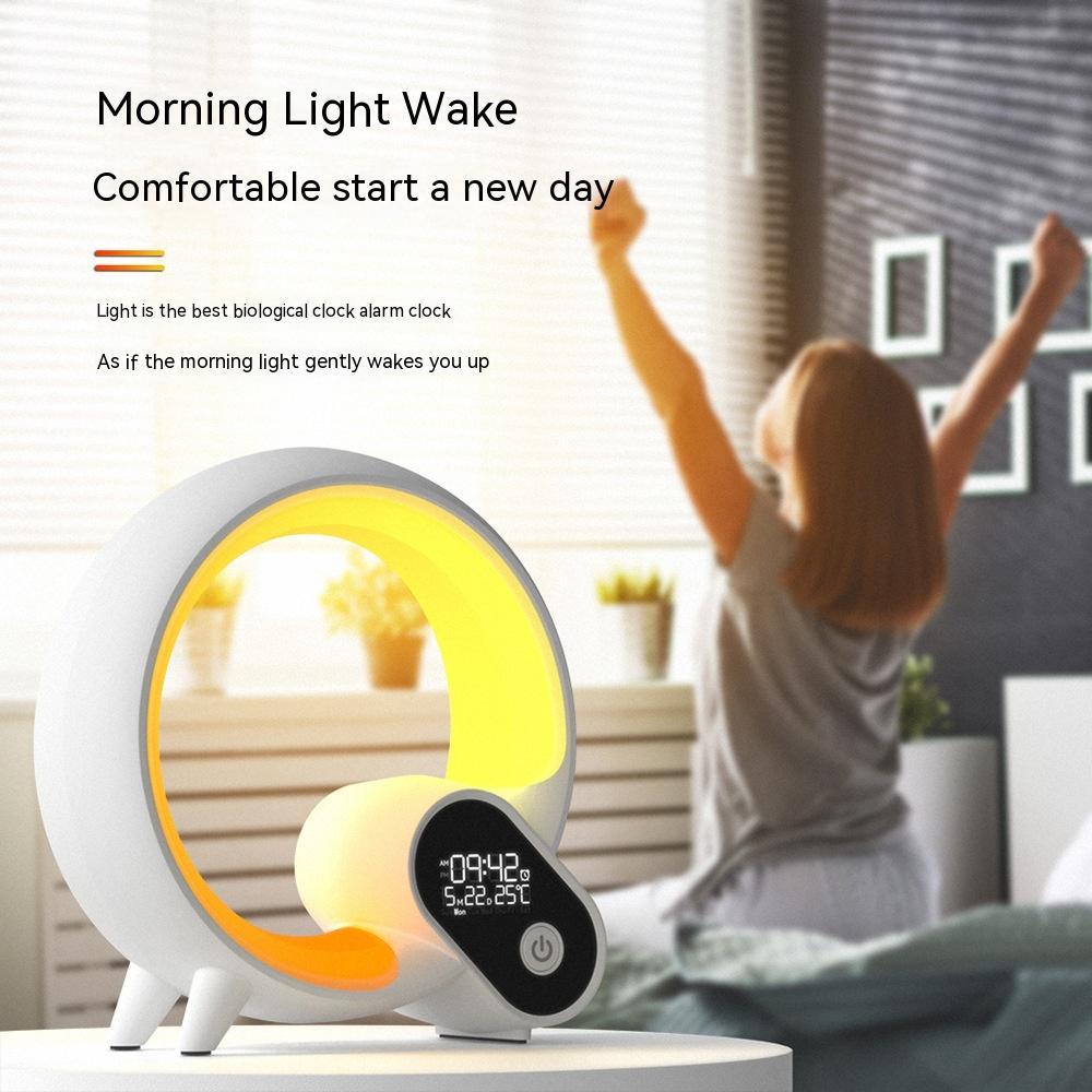 Creative Q Light Ana log Sunrise Digital Display Alarm Clock