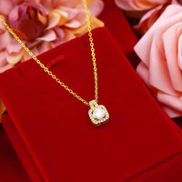 Jewelry Set Zircon Gem Pendant Chain Choker Necklace