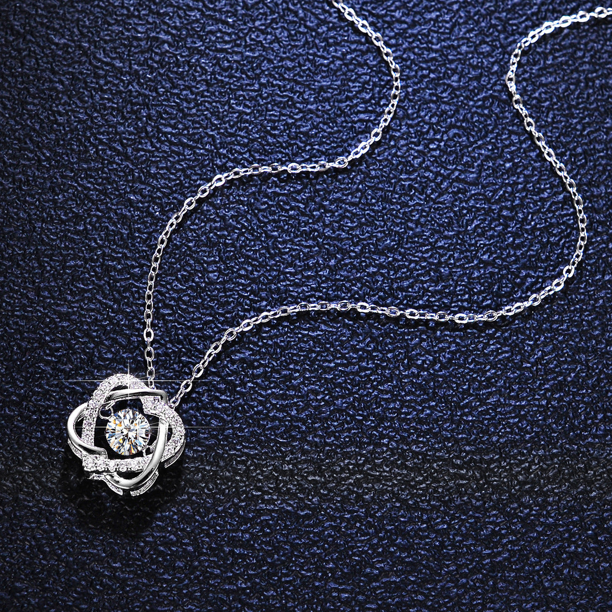 S925 Sterling Silver Pendant Moissanite Smart Necklace