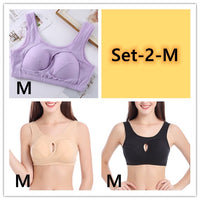 Plus Size Women Bra Ladies Cotton Quake-Proof Underwear Sleep