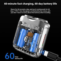 Rotary Dual Ring Electric Shaver Men Travel Mini Shave