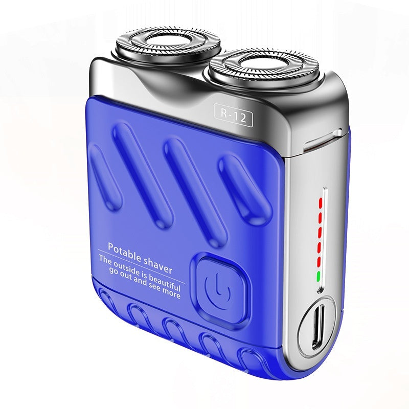 Rotary Dual Ring Electric Shaver Men Travel Mini Shave