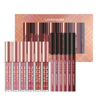 Lip Liner And Lipstick Makeup 12 Pcs Set 6 Matte Lipstick 6 Lip Liner Pen