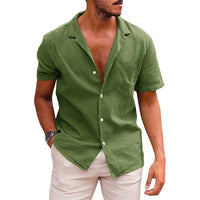 Men's Tops Casual Button Down Shirt Short Sleeve Beach Shirt