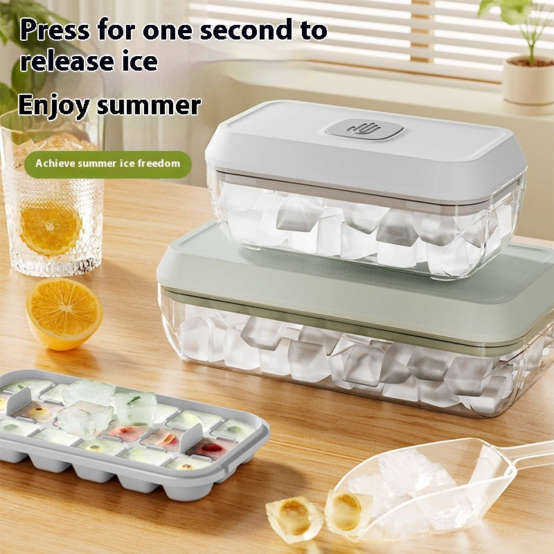 32 Grid Silicone Ice Cube Tray Mould With Lid