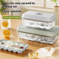 32 Grid Silicone Ice Cube Tray Mould With Lid