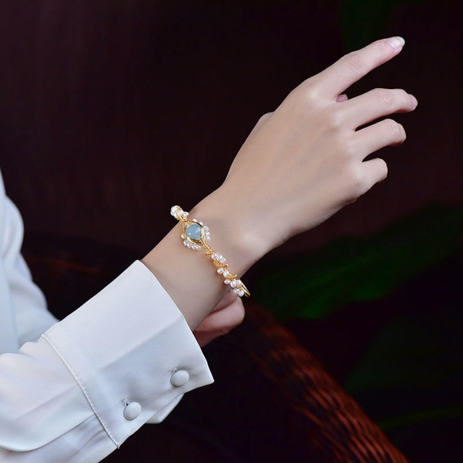 Pearl Bracelets For Women Gold Plating Pearl Bracelet Gold Wire