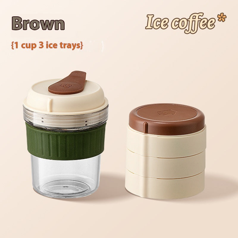 500ML Iced Brew Coffee Cup With Ice Cube Tray