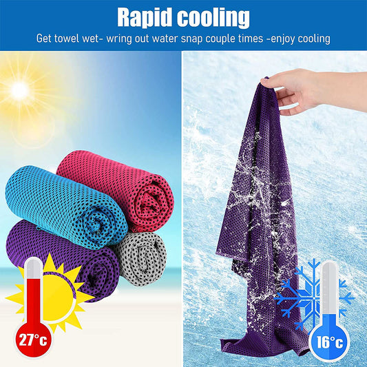Towel Physical Cooling Microfiber Instant Cool Ice Face Towels