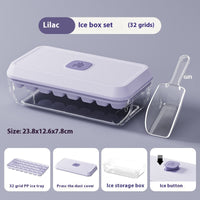 32 Grid Silicone Ice Cube Tray Mould With Lid