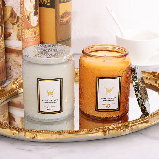 Embossed Glass Fragrance Handmade Gift Aromatherapy