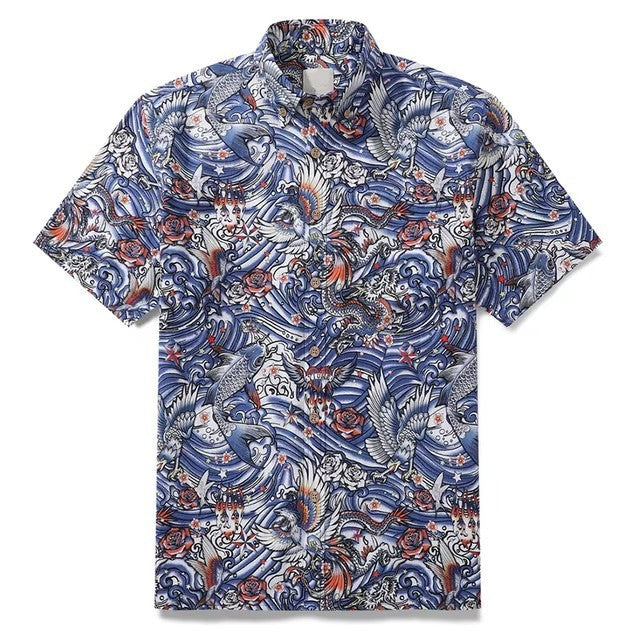 Men's Shirt Hawaiian Tropical Style Animal Alohacamisha Style