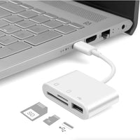 USB C 3 In 1 Hub Converter Type-C Adapter SD Card Reader
