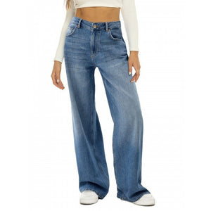 Amazon European And American Foreign Trade Washed Distressed High Waist Vintage Cat Whisker Loose Straight Jeans For Women