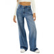 European And American Foreign Trade Washed Distressed High Waist women