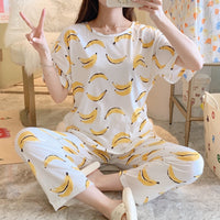 K-style Women's Summer Pajamas Two-Piece Set