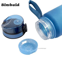 500ml/650ml/1000ml Sports Water Bottle Leak Proof Colorful Plastic Cup Drinking for Outdoor Travel Portable Gym Fitness Jugs - Chic Cart