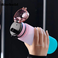 500ml/650ml/1000ml Sports Water Bottle Leak Proof Colorful Plastic Cup Drinking for Outdoor Travel Portable Gym Fitness Jugs - Chic Cart