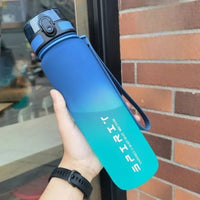 500ml/650ml/1000ml Sports Water Bottle Leak Proof Colorful Plastic Cup Drinking for Outdoor Travel Portable Gym Fitness Jugs - Chic Cart