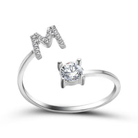 Adjustable 26 Initial Letter Ring Fashion Jewelry For Women