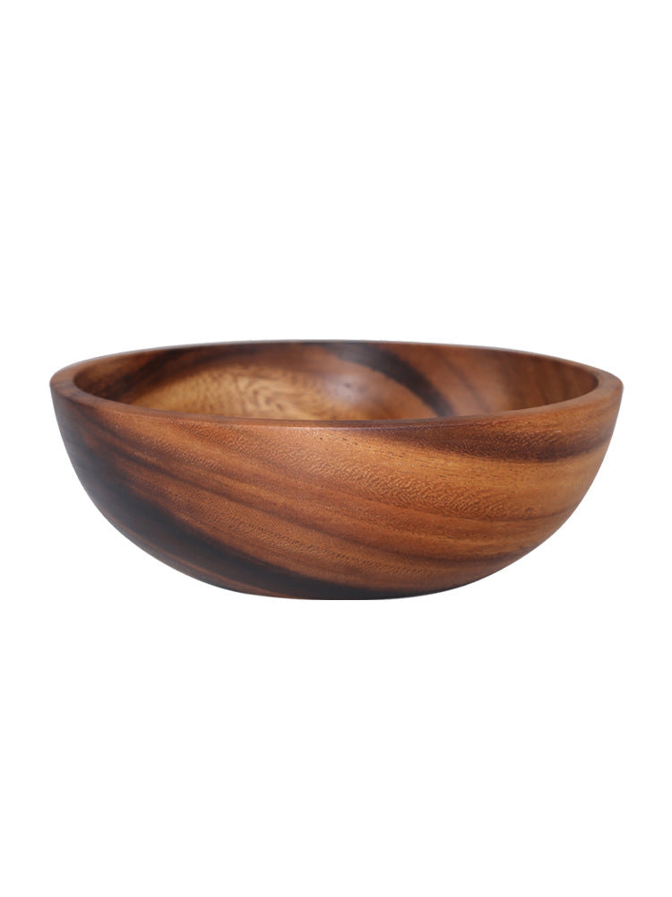 Natural Wooden Bowl Household Fruit Bowl Salad Bowl