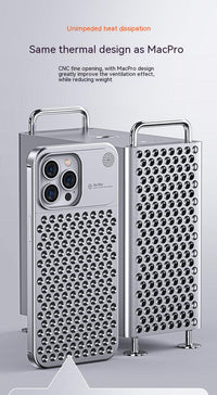Aluminum Alloy Phone Case For 14 13 Pro Max Plus Hollow Heat Dissipation Anti-fall Full Body Shockproof Phone Cove