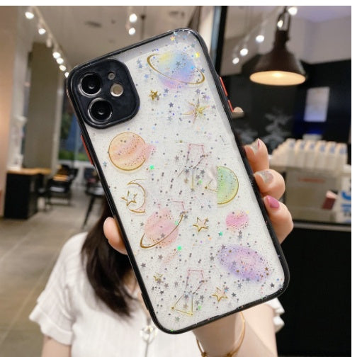 Transparent Glitter Color Frame Mobile Phone Case