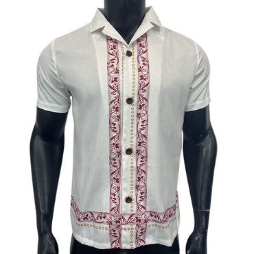 Lapel Button Short Sleeve Top Shirt AMI Cart