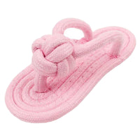 Pet multicolor cotton rope clip foot slippers toy