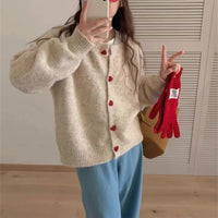Round Neck All-matching Design Love Girl Buckle