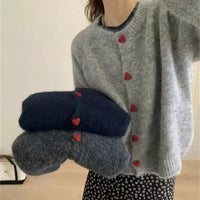 Round Neck All-matching Design Love Girl Buckle
