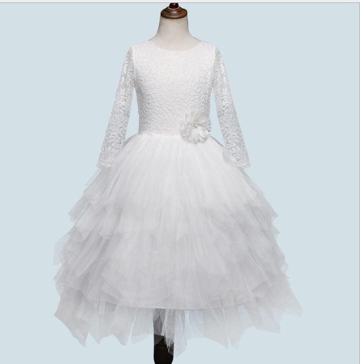 Children's Skirt Lace Long-sleeved Girls