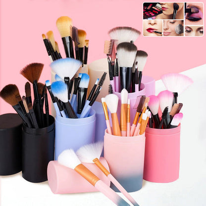 12pcs Makeup Brush Set Blush Eyeshadow Eyelash Highlighter