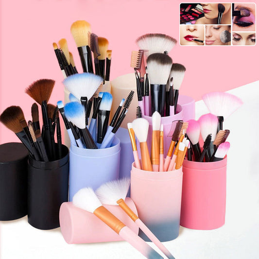 12pcs Makeup Brush Set Blush Eyeshadow Eyelash Highlighter