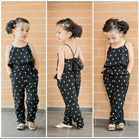 Summer Kids Girls Clothing Sets Cotton Sleeveless