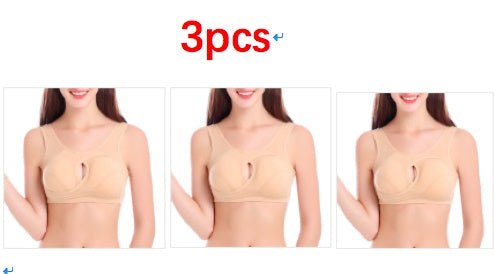 Plus Size Women Bra Ladies Cotton Quake-Proof Underwear Sleep