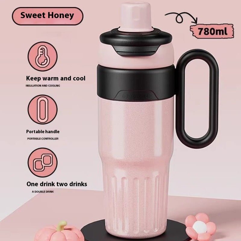 780ml Gradient Double Drink Thermal Cup Stainless Steel