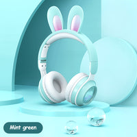 Rabbit Ear Headphones Wireless Extendable Wheat Headphones