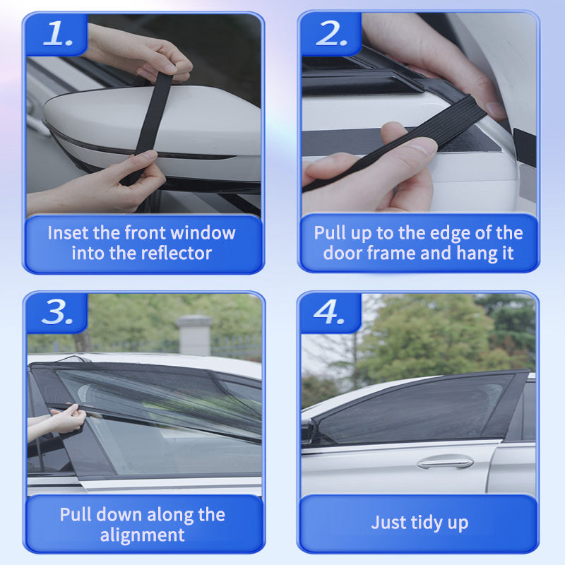 Car Front&Rear Side Curtain Sun Visor Shade Mesh Cover Insulation.