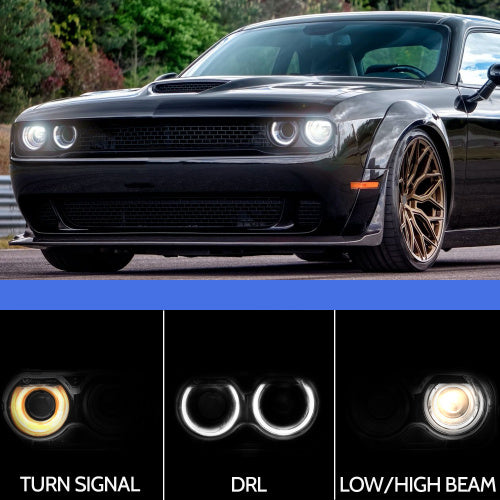 Headlights Assembly Fit For 2015 2016 2017 2018 2019 2020 Dodge Challenger,