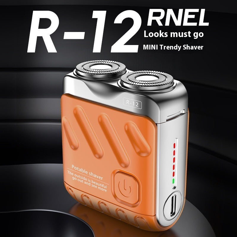 Rotary Dual Ring Electric Shaver Men Travel Mini Shave