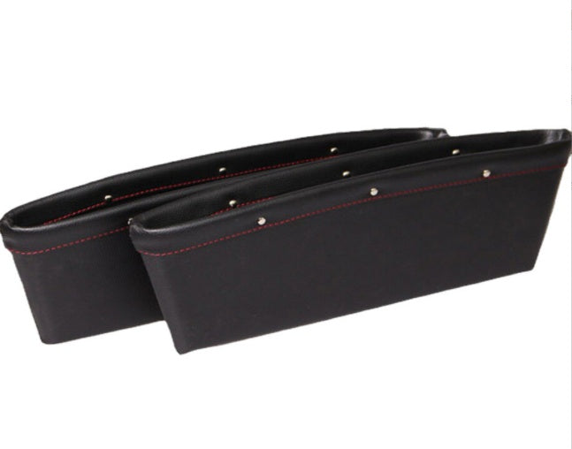 2pcs Car Seat Gap PU Leather Catch Catcher Box