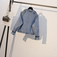 Denim jacket knitted dress