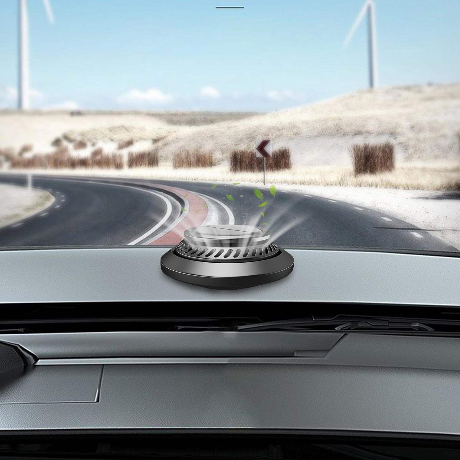 Car Air Freshener, Solar Rotating Car Essential Oil Diffuser.