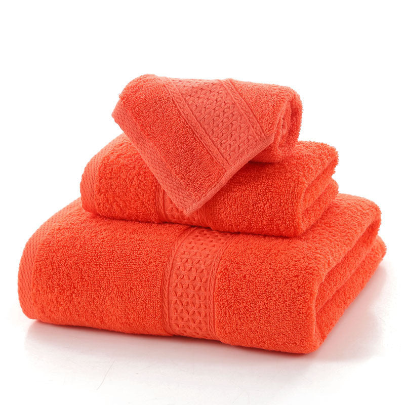 Long-staple Cotton Three-piece Set Towels Square Scarf