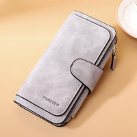 New Buckle Women's Long Wallet Three Fold Fashion Women