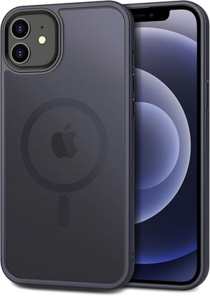 CACOE Magnetic Case for iPhone 12 & iPhone 12 Pro 2020 6.1 inch-Compatible with MagSafe & Magnetic Car Phone Mount,TPU Thin Phone Cases Cover Protective Shockproof Anti-Fingerprint(Dark Blue)